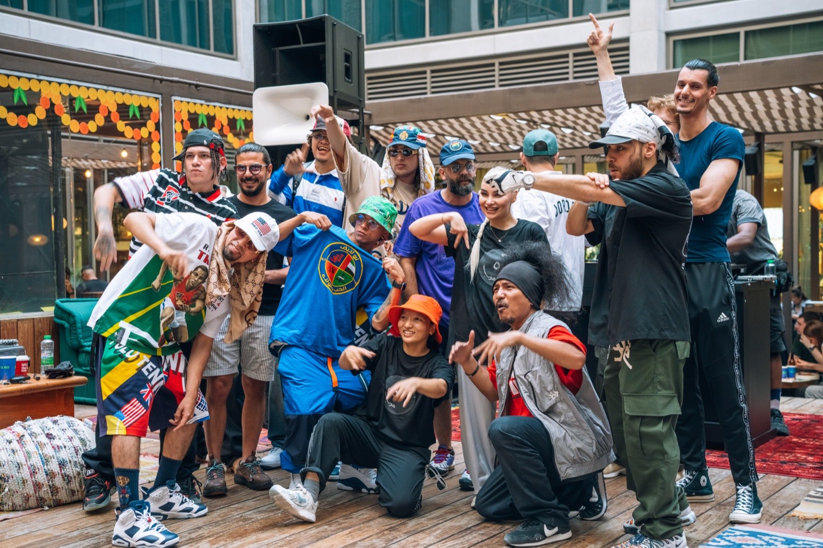 A group of dancers posing together for a photo.
