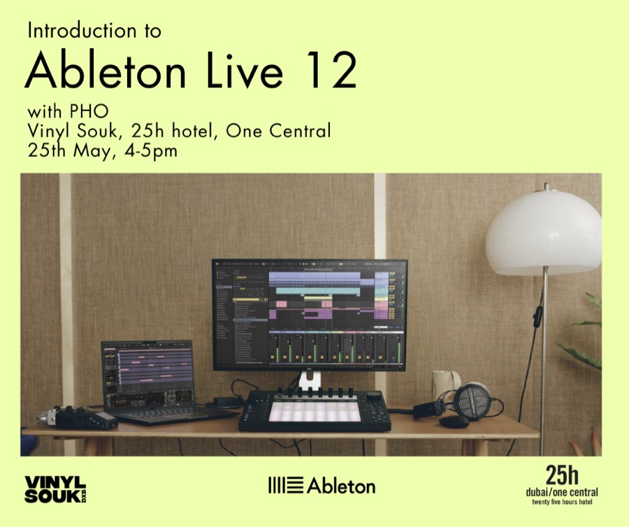 Poster: Vinyl Souk workshop, an introduction to Ableton Live 12.
